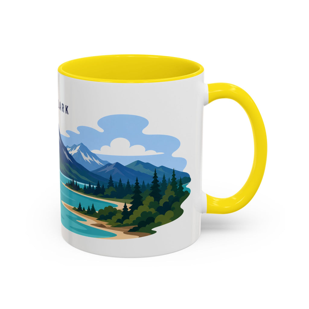 Lake Clark National Park Coffee Mug | Solid Color Block Park Souvenir | 11oz 15oz Accent Mug