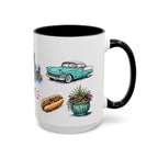 Detroit Illustrated Travel Mug | City Souvenir Accent Coffee Mug | 11oz 15oz Ceramic Cup
