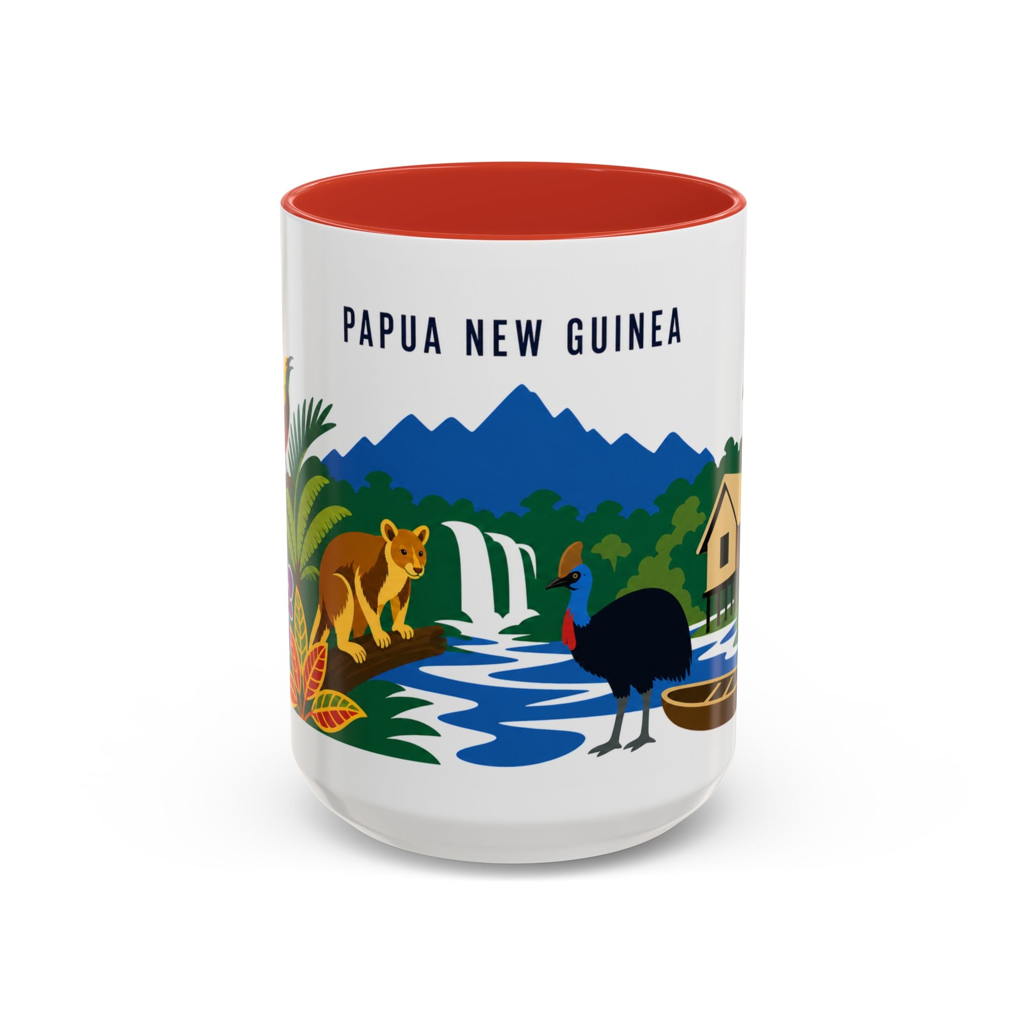 Papua New Guinea Coffee Mug | Travel Souvenir Accent Mug | Country Gift Ceramic Cup 11oz 15oz