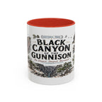 Black Canyon of the Gunnison National Park Coffee Mug | Colorado Deep Canyon Hiking Gift | Accent Color Ceramic 11oz 15oz