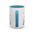 Thank You Teacher Coffee Mug | For Helping Me Grow Appreciation Gift | Accent Color Ceramic 11oz 15oz