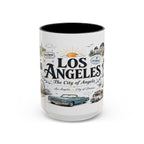 Los Angeles Coffee Mug | California Souvenir City Gift | Accent Color Ceramic 11oz 15oz