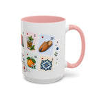 Fez Coffee Mug | Postage Stamp Collage Mug | Travel Souvenir Accent Cup 11oz 15oz