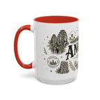 Angkor Coffee Mug | Travel Destination Souvenir Gift | Accent Color Ceramic 11oz 15oz