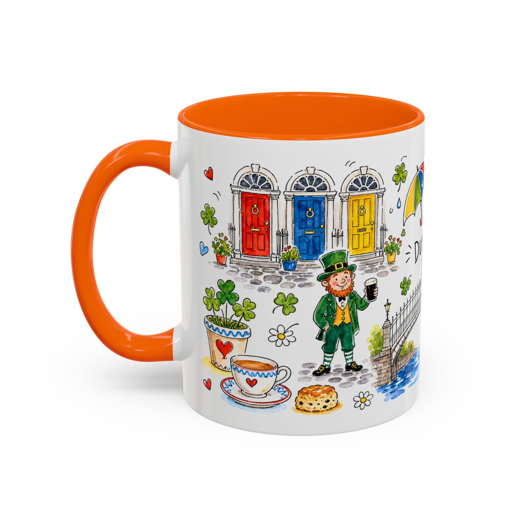 Dublin Travel Mug | European City Souvenir Accent Coffee Mug | 11oz 15oz Ceramic Cup
