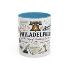 Philadelphia Coffee Mug | Pennsylvania Souvenir City Gift | Accent Color Ceramic 11oz 15oz