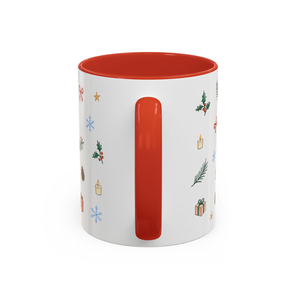 Seattle Christmas Mug | Watercolor Travel Souvenir | Holiday Gift | Accent Ceramic Coffee Cup 11oz 15oz