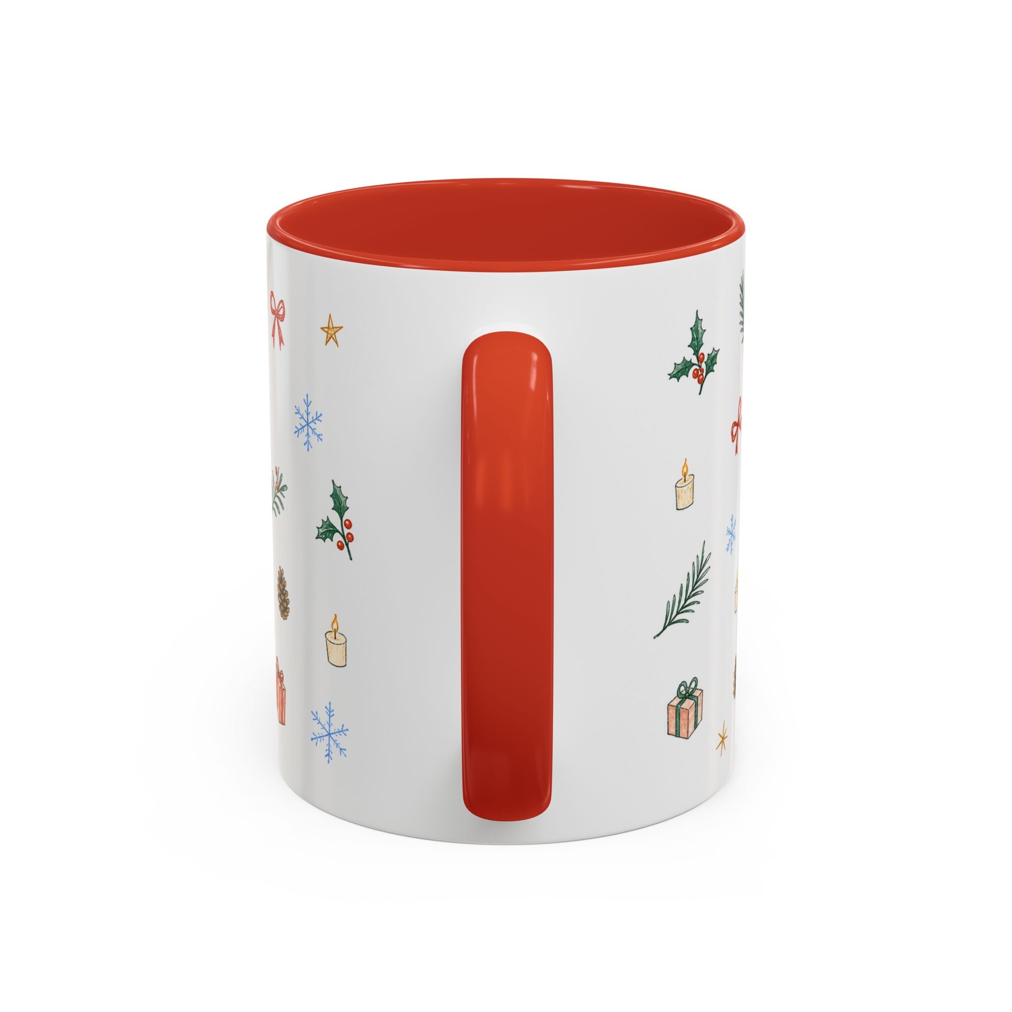 Seattle Christmas Mug | Watercolor Travel Souvenir | Holiday Gift | Accent Ceramic Coffee Cup 11oz 15oz