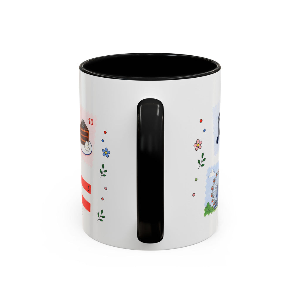Vienna Coffee Mug | Postage Stamp Collage Mug | Travel Souvenir Accent Cup 11oz 15oz