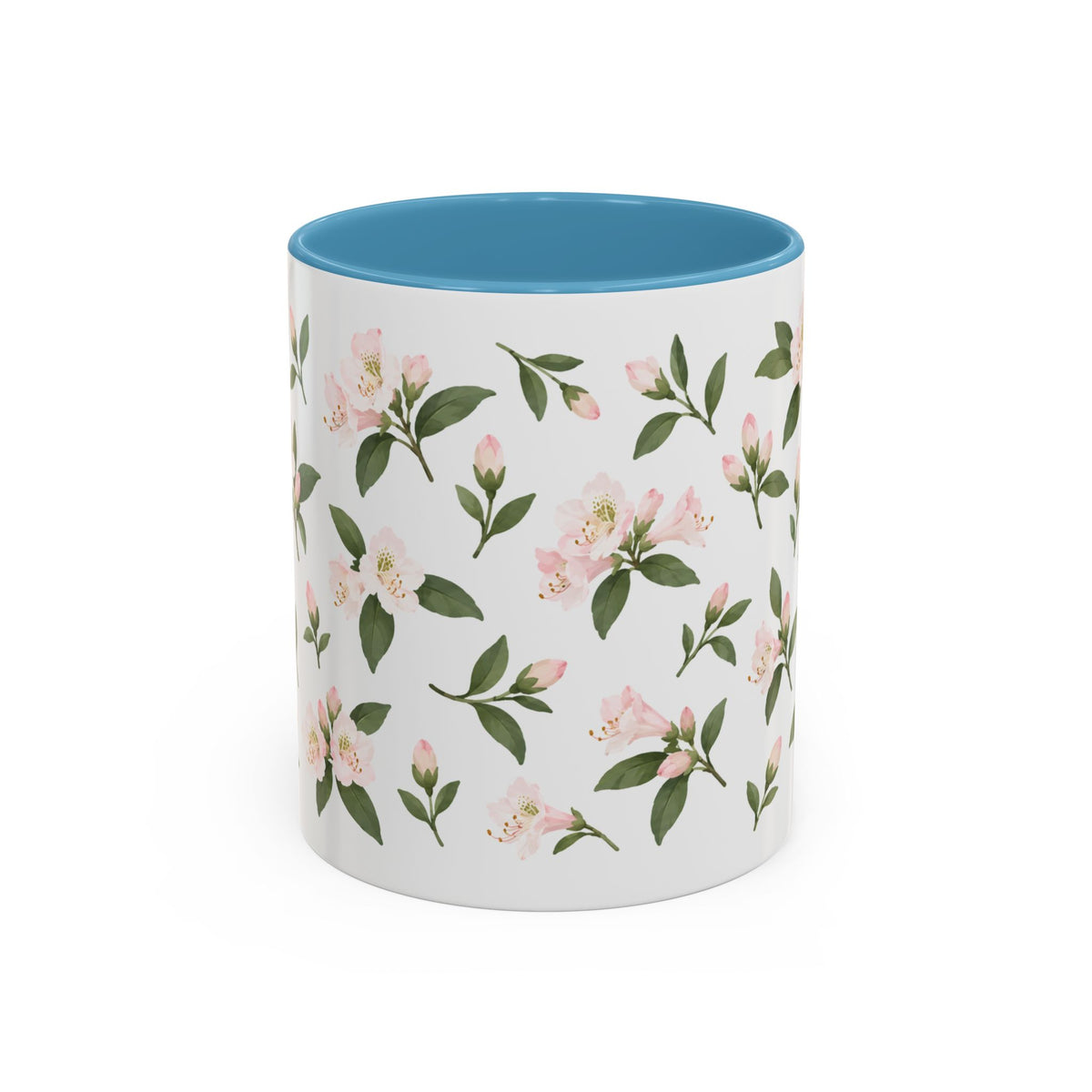 West Virginia Rhododendron Mug, State Flower Floral Coffee Cup, 11oz Botanical Gift