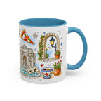 Rome Travel Mug | European City Souvenir Accent Coffee Mug | 11oz 15oz Ceramic Cup