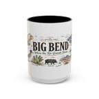 Big Bend National Park Coffee Mug | Texas Desert River Canyon Hiking Gift | Accent Color Ceramic 11oz 15oz