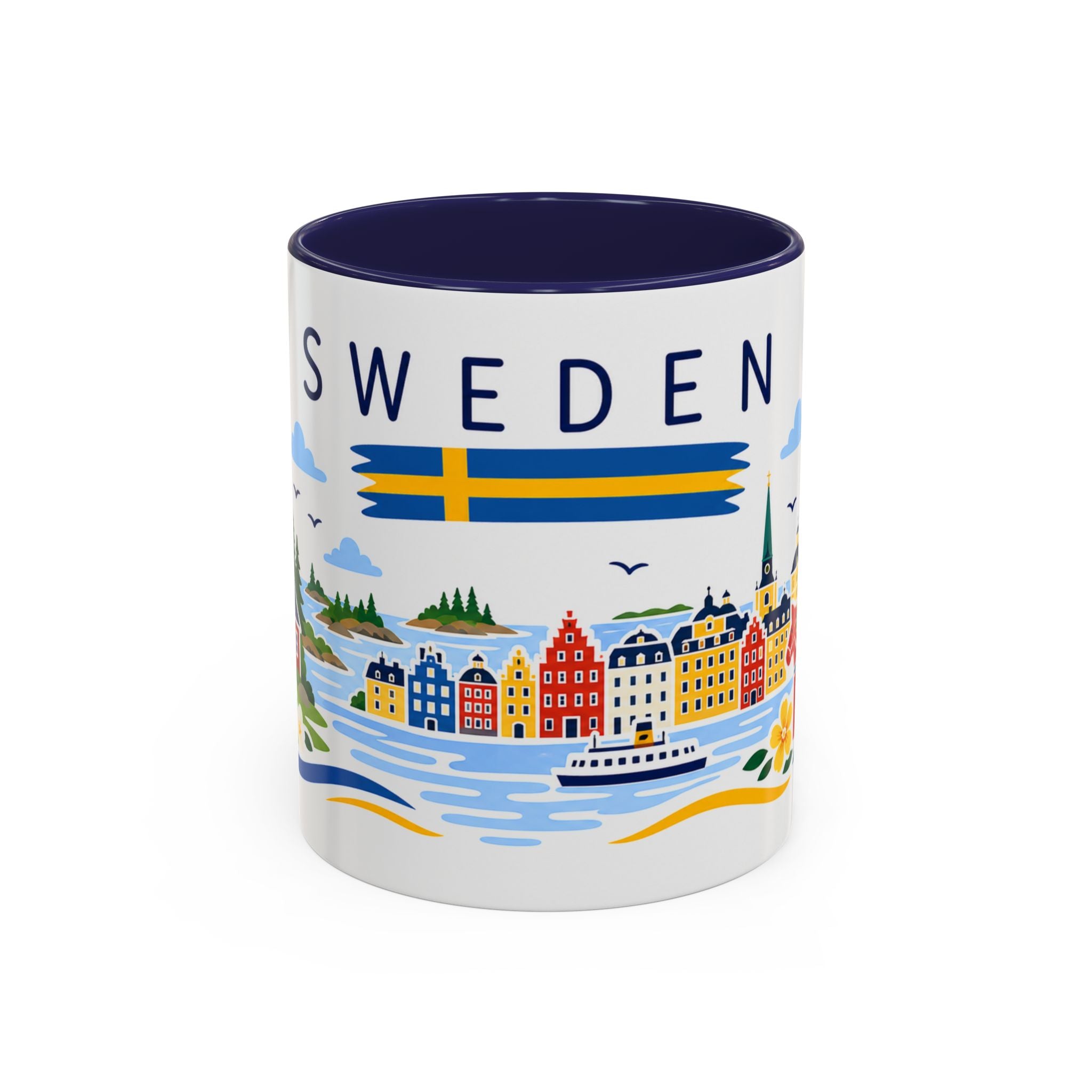 Sweden Coffee Mug | Travel Souvenir Accent Mug | Country Gift Ceramic Cup 11oz 15oz