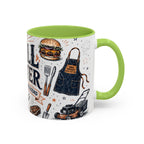 Grill Master Coffee Mug | Father's Day Gift for Dad | Accent Color Ceramic 11oz 15oz