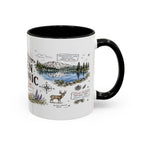 Lassen Volcanic National Park Coffee Mug | California Volcano Geothermal Hiking Gift | Accent Color Ceramic 11oz 15oz