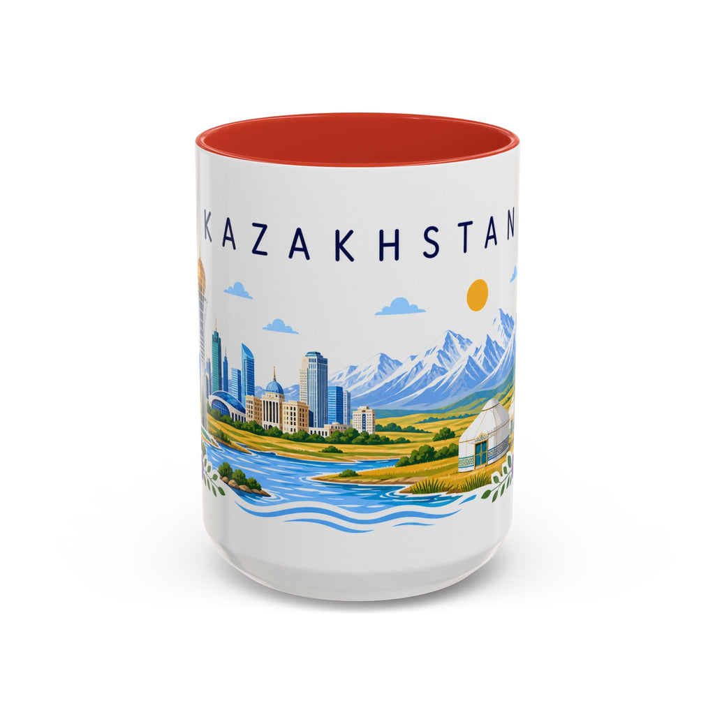 Kazakhstan Coffee Mug | Travel Souvenir Accent Mug | Place Gift Ceramic Cup 11oz 15oz