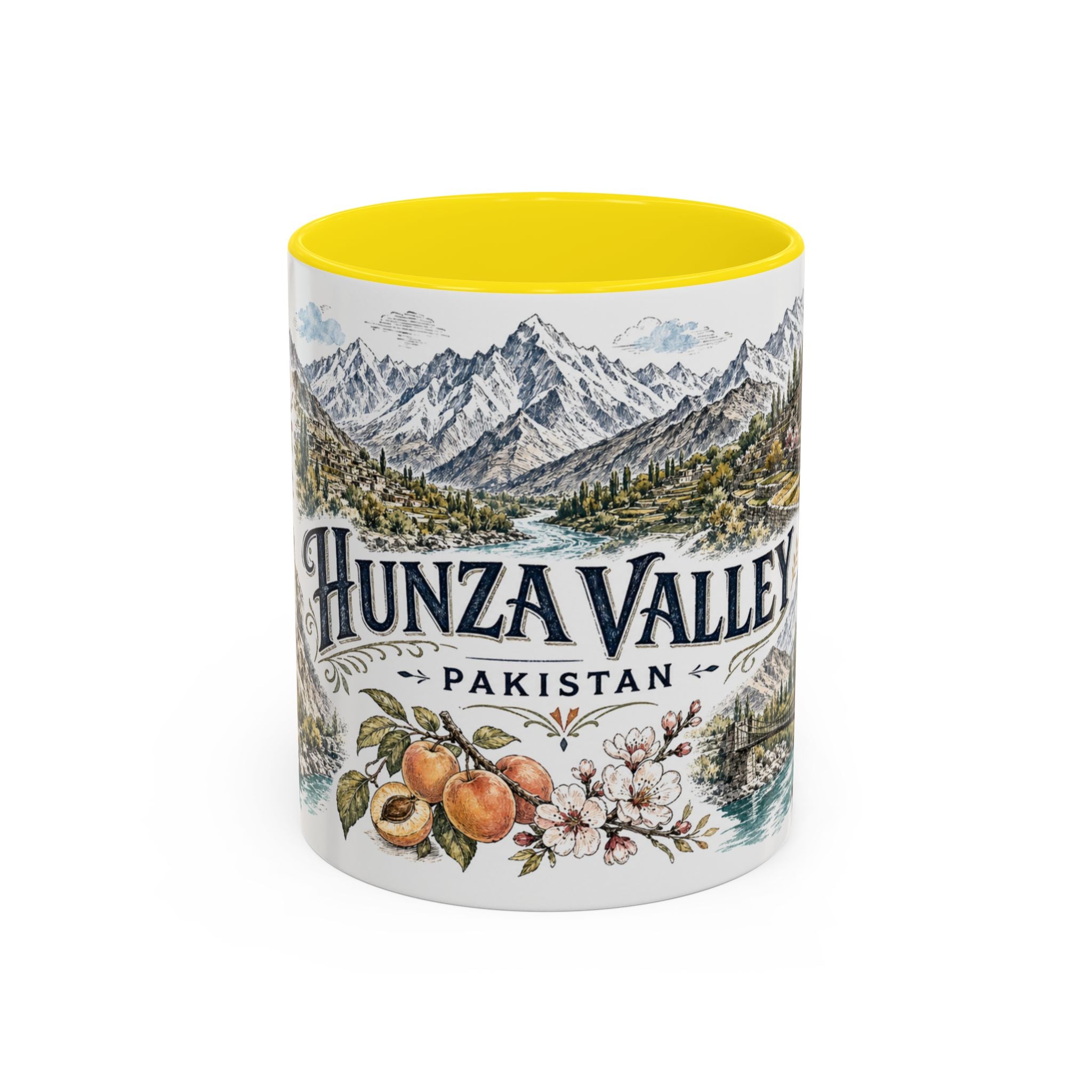 Hunza Valley Mug, Pakistan Travel Souvenir, Bucket List Gift, Accent Ceramic Coffee Mug 11oz 15oz