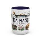 Da Nang Coffee Mug | Vietnam Travel Souvenir | Vintage Illustrated City Gift | 11 oz 15 oz Accent Mug