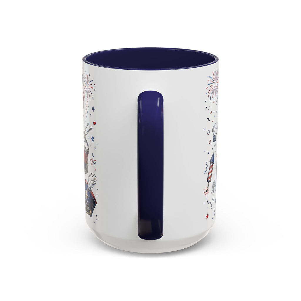 Stars and Stripes Forever Coffee Mug | Patriotic 4th of July Gift | Accent Color Ceramic 11oz 15oz
