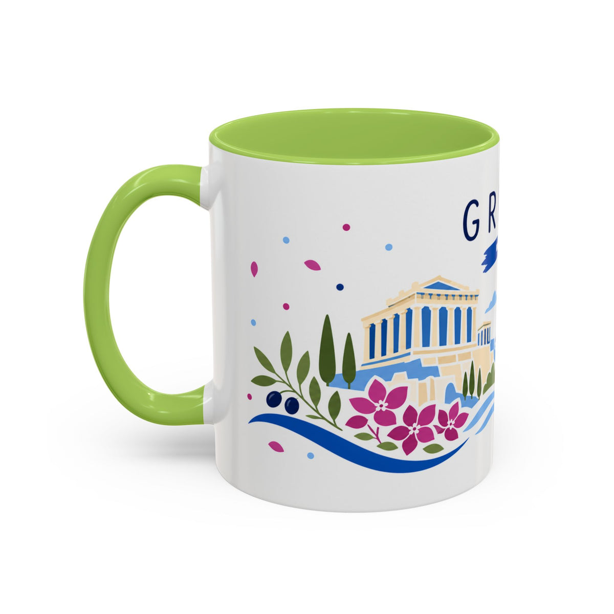 Greece Coffee Mug | Travel Souvenir Accent Mug | Country Gift Ceramic Cup 11oz 15oz