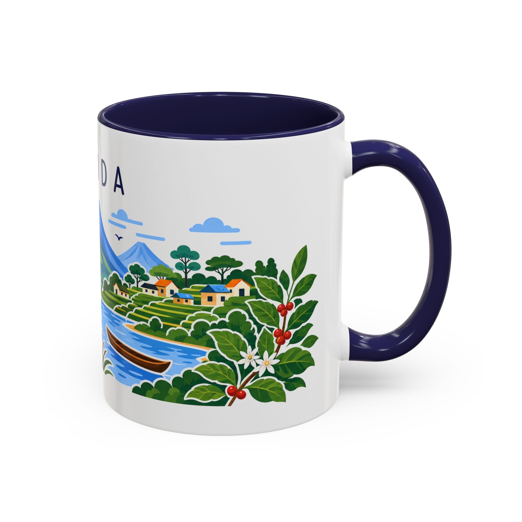 Rwanda Coffee Mug | Travel Souvenir Accent Mug | Country Gift Ceramic Cup 11oz 15oz