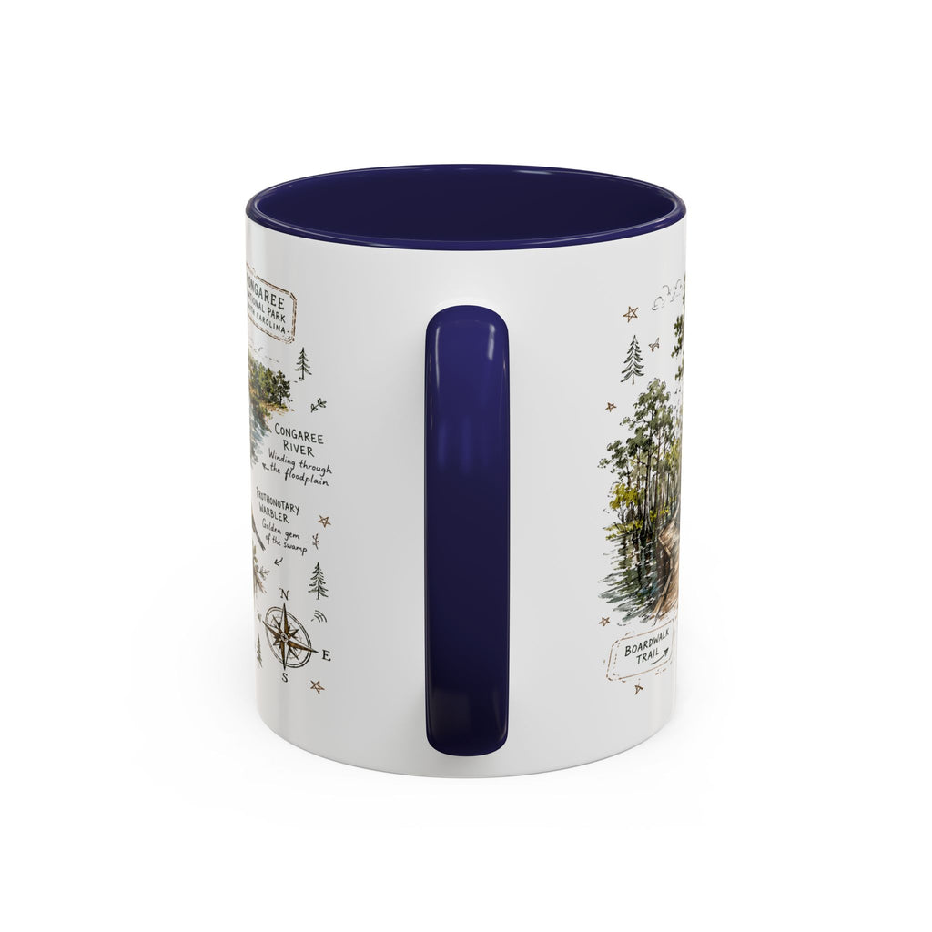Congaree National Park Coffee Mug | South Carolina Forest Floodplain Gift | Accent Color Ceramic 11oz 15oz