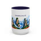 Zhangjiajie Coffee Mug | Travel Destination Souvenir Gift | Accent Color Ceramic 11oz 15oz