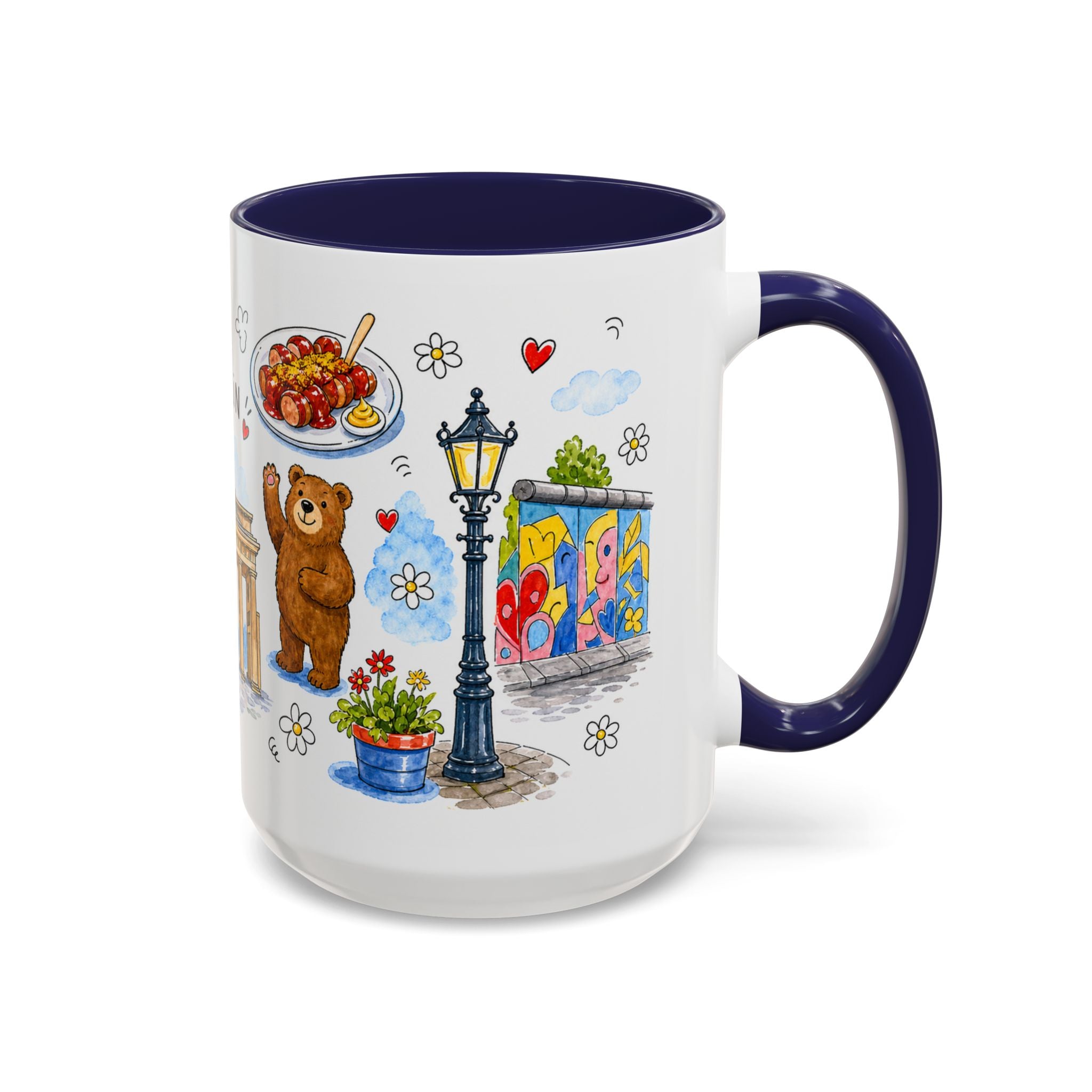 Berlin Travel Mug | European City Souvenir Accent Coffee Mug | 11oz 15oz Ceramic Cup