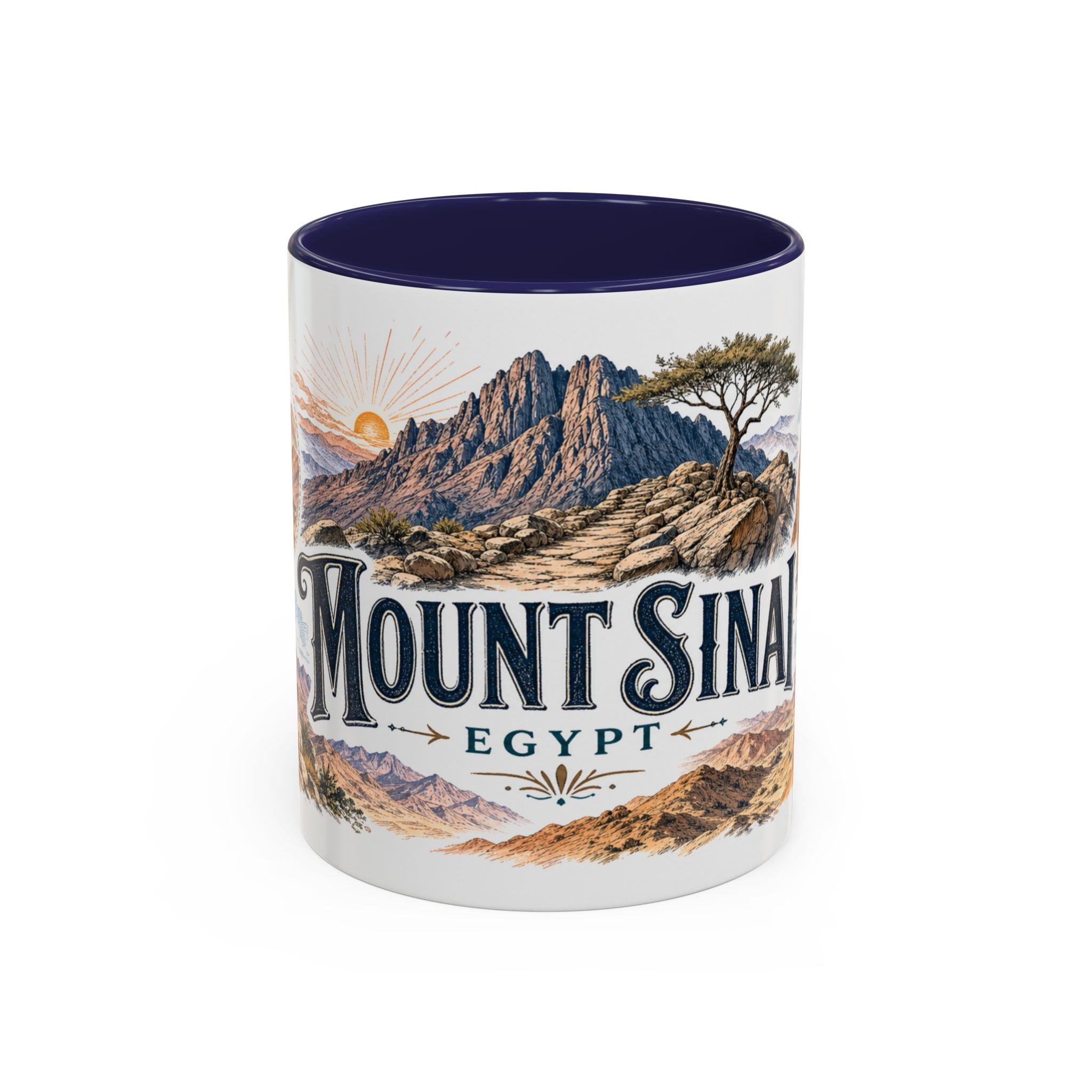 Mount Sinai Mug, Egypt Travel Souvenir, Bucket List Gift, Accent Ceramic Coffee Mug 11oz 15oz