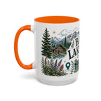 Banff Lake Louise Coffee Mug | Travel Destination Souvenir Gift | Accent Color Ceramic 11oz 15oz