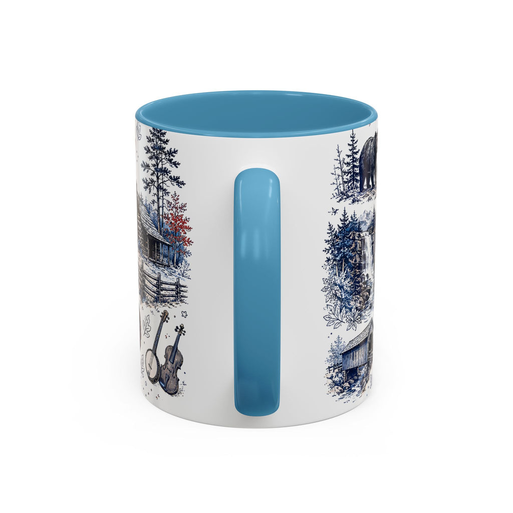 Great Smoky Mountains Coffee Mug | National Park Hiking Gift | Accent Color Ceramic 11oz 15oz