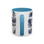 Great Smoky Mountains Coffee Mug | National Park Hiking Gift | Accent Color Ceramic 11oz 15oz