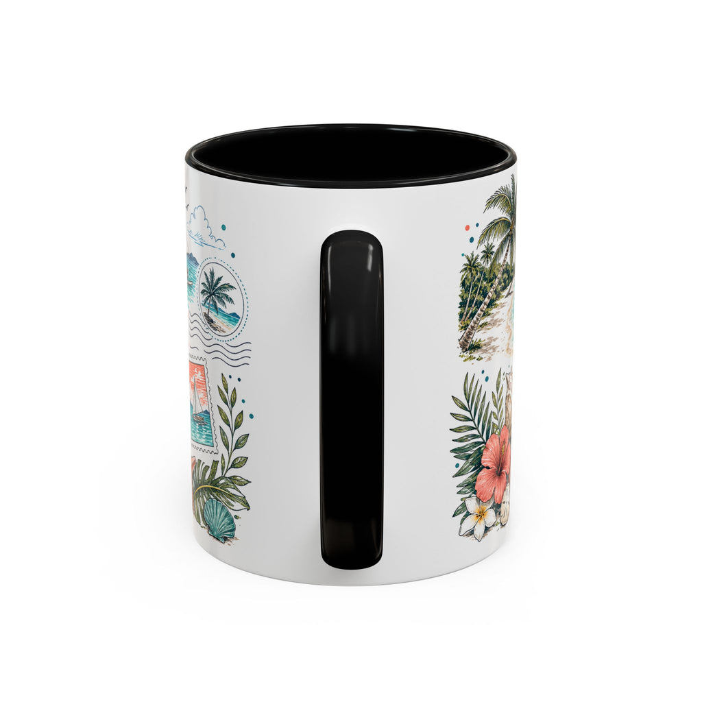 Boracay Coffee Mug | Travel Destination Souvenir Gift | Accent Color Ceramic 11oz 15oz