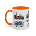 Baltimore Illustrated Travel Mug | City Souvenir Accent Coffee Mug | 11oz 15oz Ceramic Cup