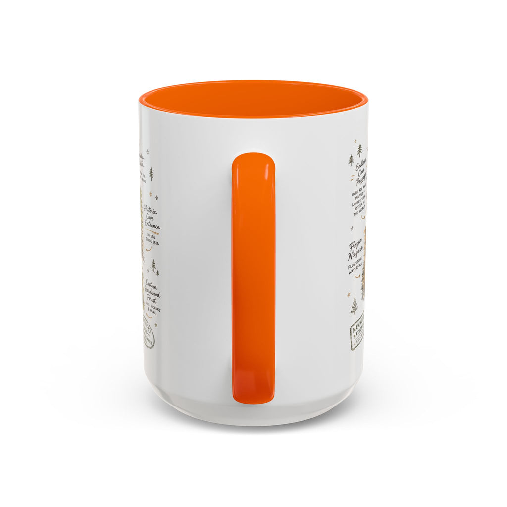 Mammoth Cave National Park Coffee Mug | Kentucky Cave Exploration Hiking Gift | Accent Color Ceramic 11oz 15oz
