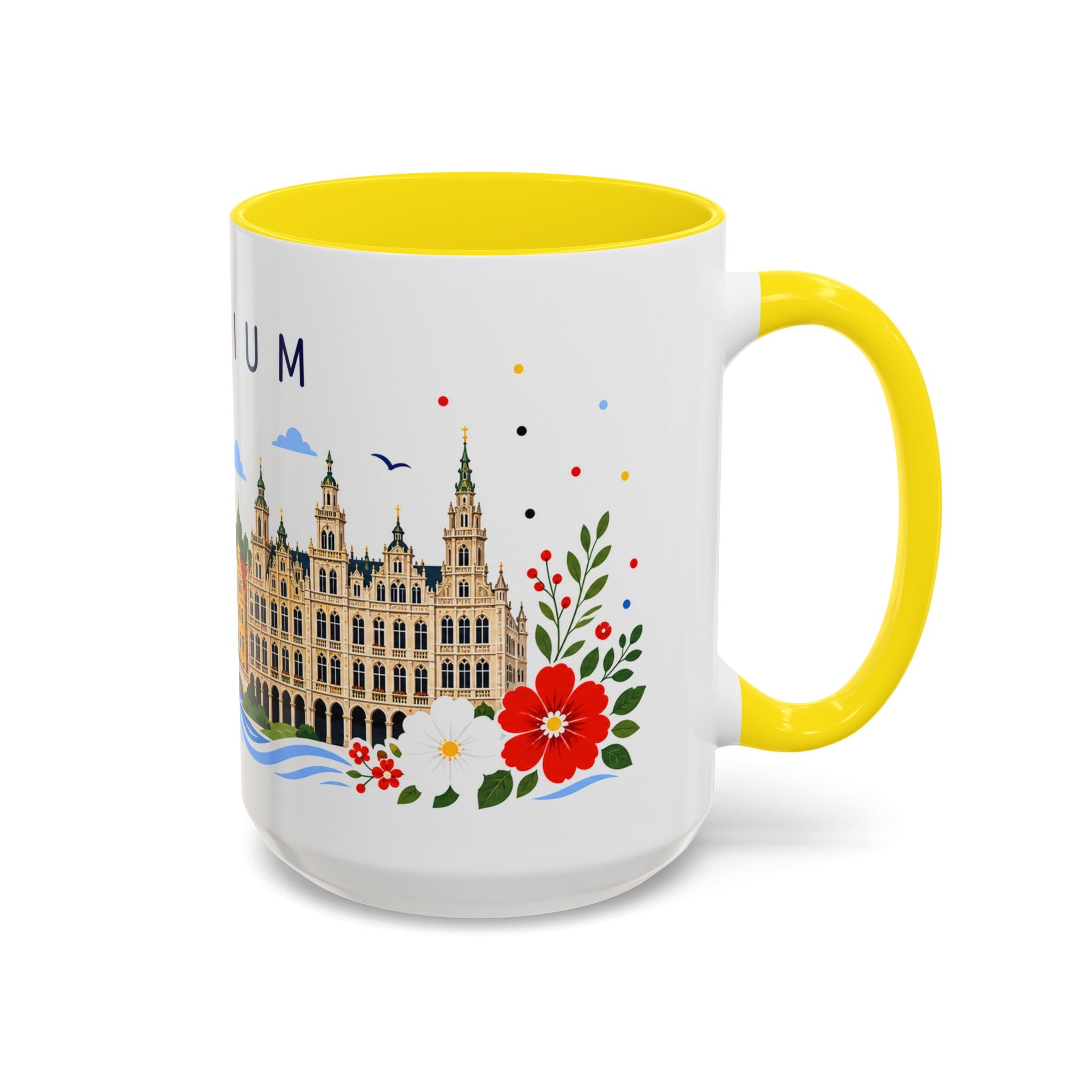 Belgium Coffee Mug | Travel Souvenir Accent Mug | Place Gift Ceramic Cup 11oz 15oz