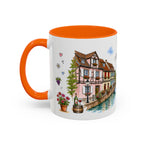 Colmar Illustrated Travel Mug | France Souvenir Accent Coffee Mug | 11oz 15oz Ceramic Cup