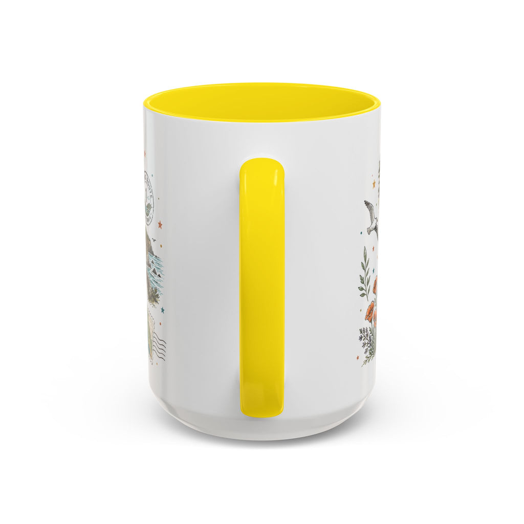 Big Sur Coffee Mug | Travel Destination Souvenir Gift | Accent Color Ceramic 11oz 15oz