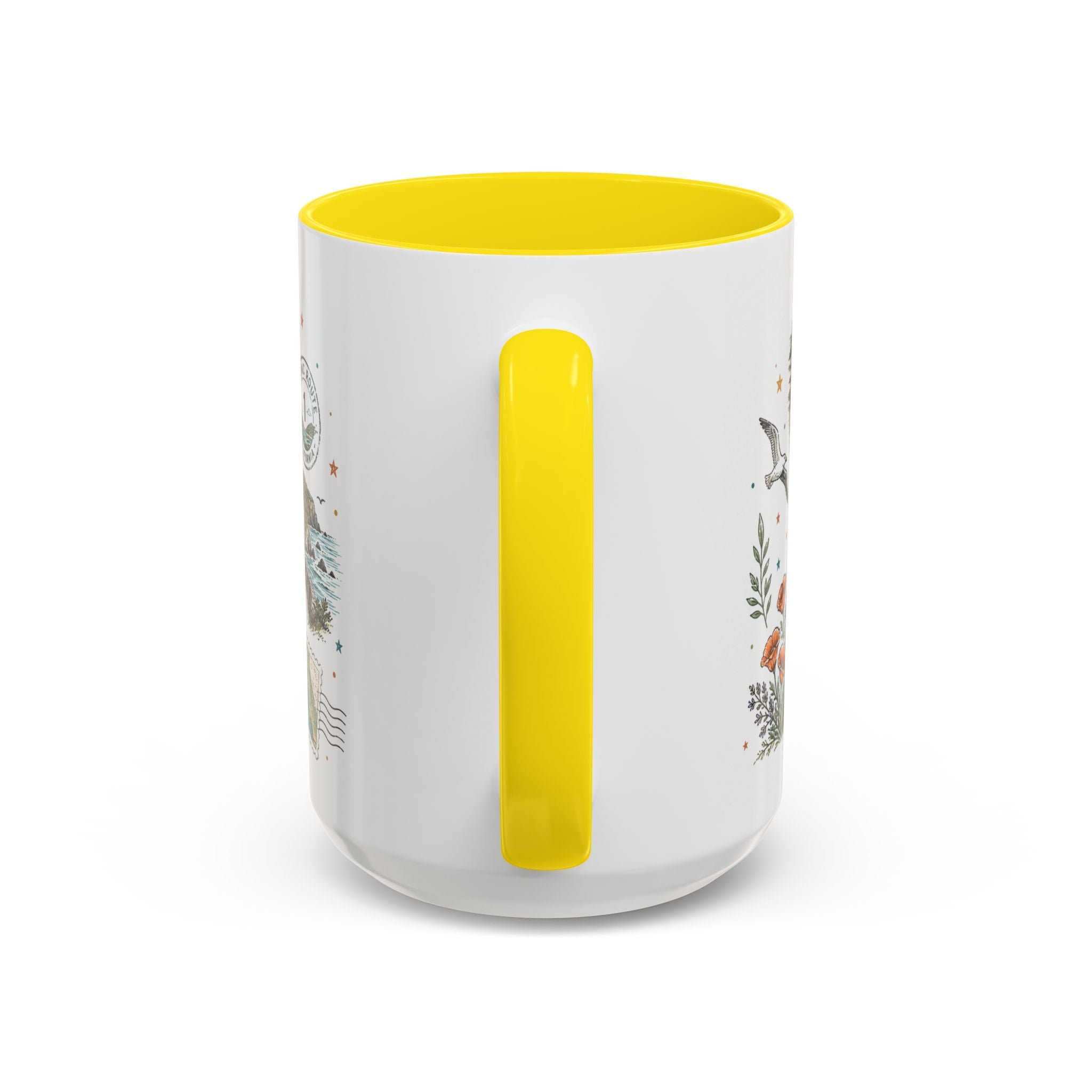 Big Sur Coffee Mug | Travel Destination Souvenir Gift | Accent Color Ceramic 11oz 15oz