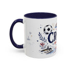 Croatia Soccer Coffee Mug | World Cup Fan Gift | Accent Color Ceramic 11oz 15oz Match Day Cup