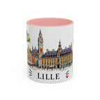 Lille Illustrated Travel Mug | City Souvenir Accent Coffee Mug | 11oz 15oz Ceramic Cup