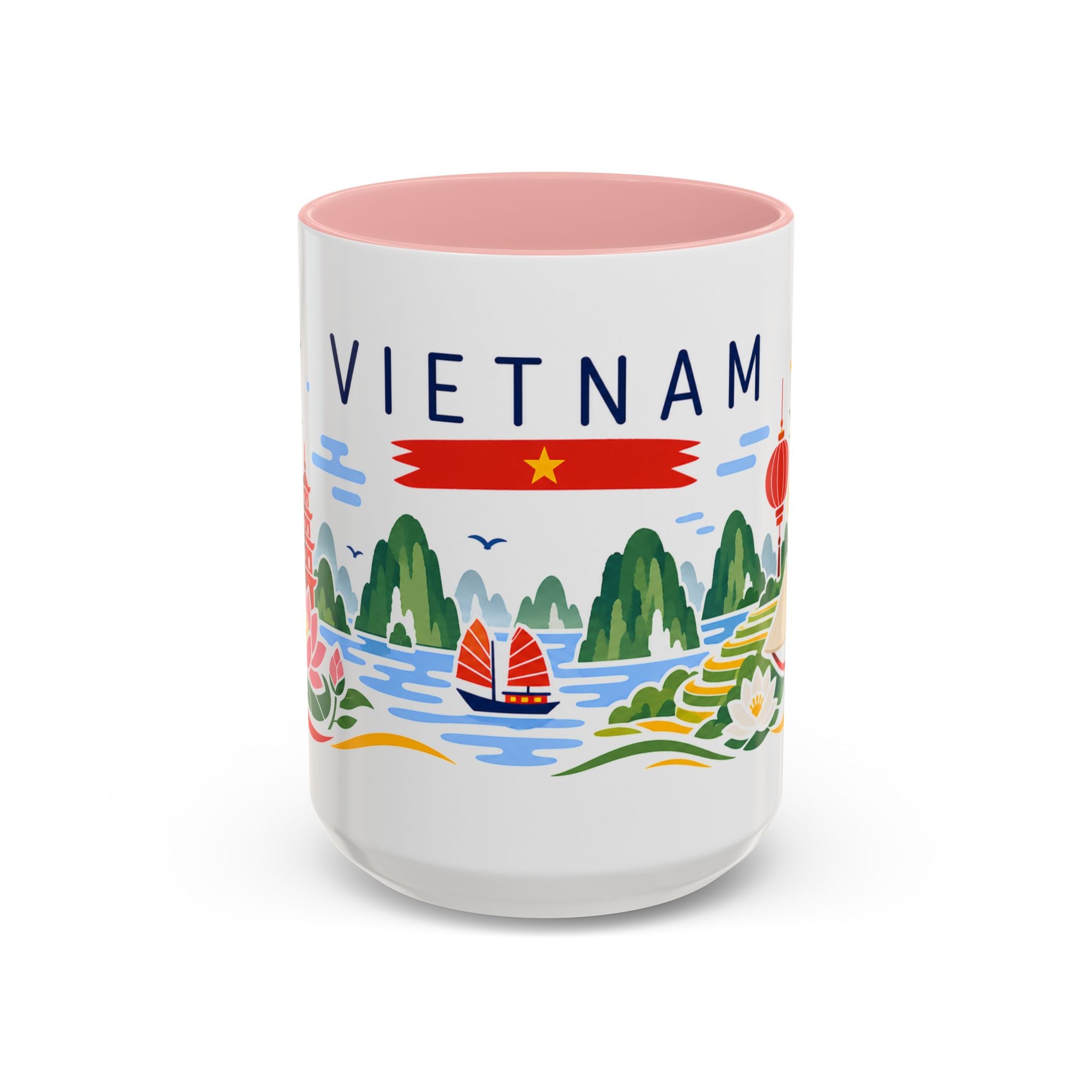 Vietnam Coffee Mug | Travel Souvenir Accent Mug | Country Gift Ceramic Cup 11oz 15oz