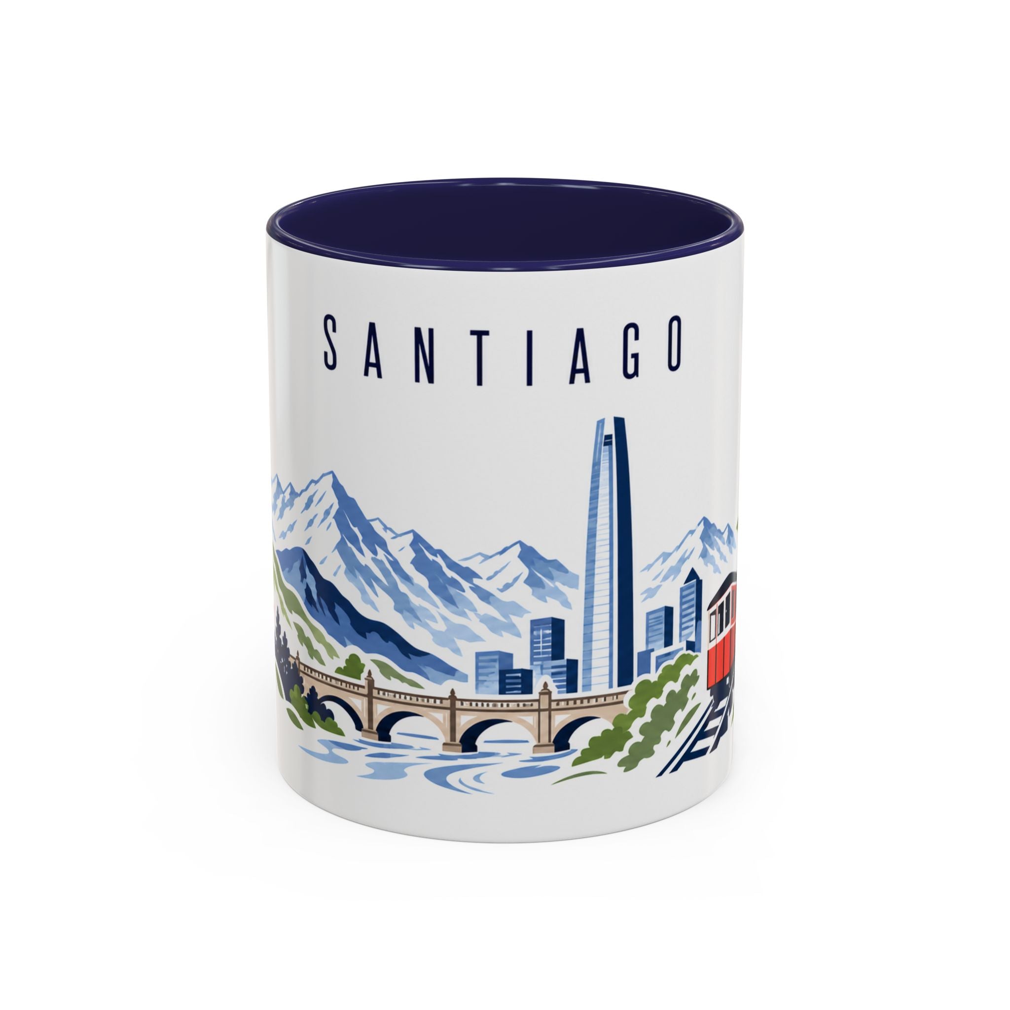 Santiago Coffee Mug | Chile Travel Souvenir | Porcelain Decal City Gift | 11oz 15oz Accent Mug
