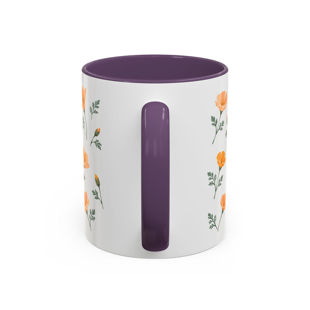 California California poppy Mug, State Flower Floral Coffee Cup, 11oz Botanical Gift
