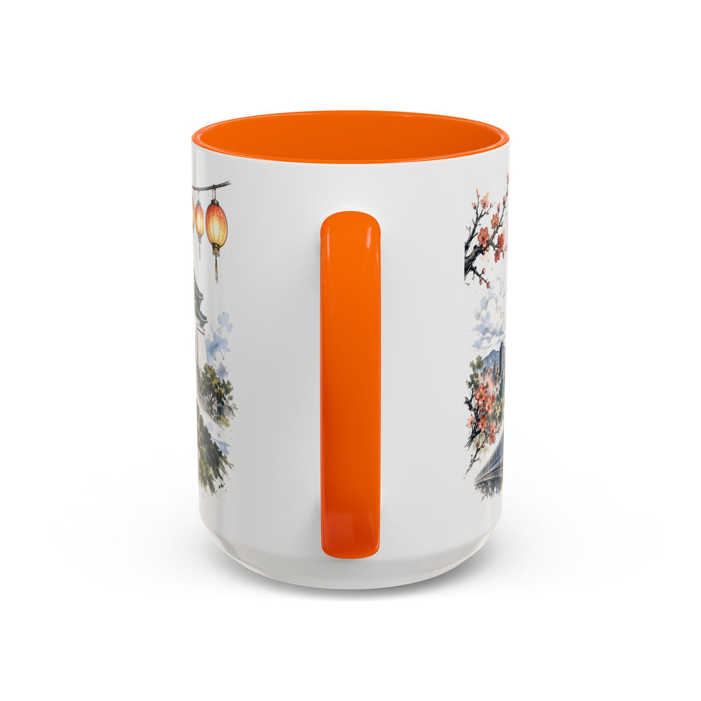 Taipei Coffee Mug | Taiwan Travel Souvenir | Vintage Illustrated City Gift | 11 oz 15 oz Accent Mug