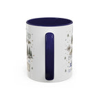 Rocky Mountain Coffee Mug | National Park Hiking Camping Gift | Accent Color Ceramic 11oz 15oz