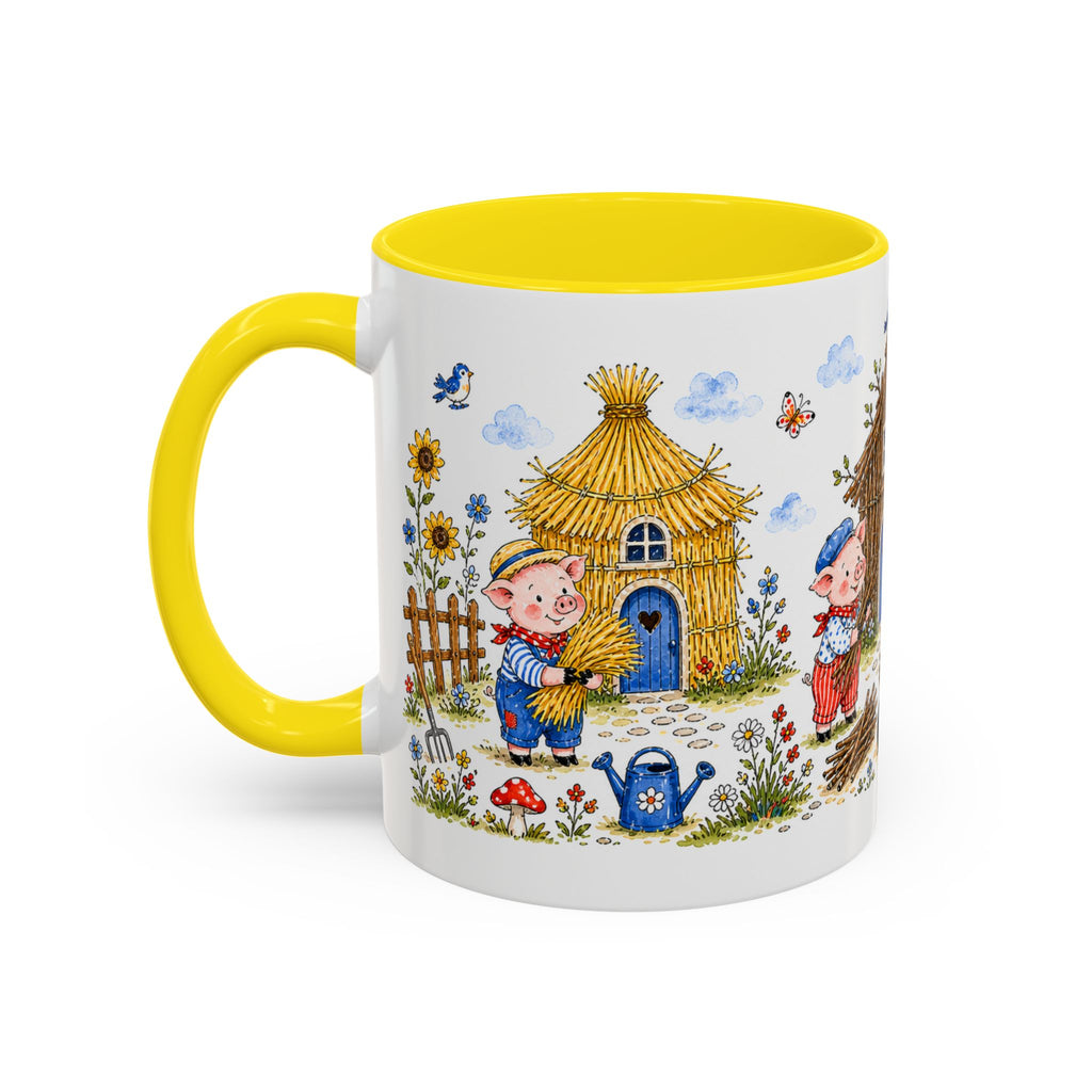 Three Little Pigs Mug | Storybook Fairy Tale Accent Coffee Mug | EveryLegend