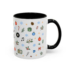 Nashville Christmas Mug | Watercolor City Souvenir, Acoustic Guitar, Harmonica (11oz 15oz)