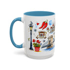 Budapest Travel Mug | European City Souvenir Accent Coffee Mug | 11oz 15oz Ceramic Cup