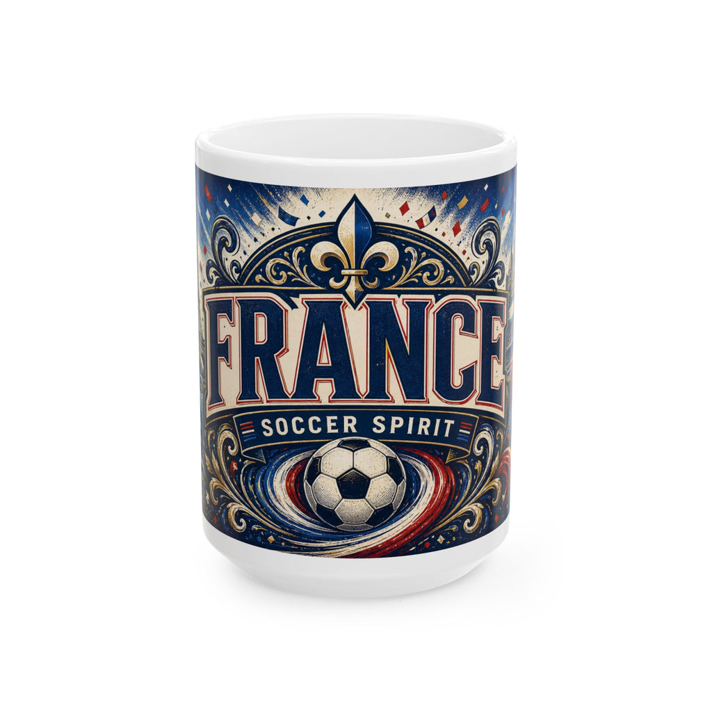 France Soccer Spirit Coffee Mug | Soccer Fan Gift | Ceramic 11oz 15oz Match Day Cup